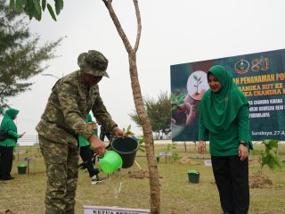 Danrem Tanam Harapan di Pantai Kenjeran, Wujud Cinta Alam.