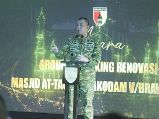 Ground Breaking Renovasi Masjid At Taqwa Kodam V/Brawijaya Resmi Dimulai oleh Pangdam V/Brawijaya