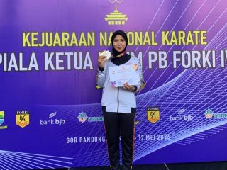 Bripda Salma Aulia, Polwan Ditpolsatwa Baharkam Polri Borong Medali di Kejurnas Karate PB FORKI 2026