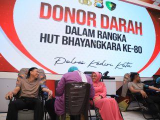 Aksi Kemanusiaan Polres Kediri Kota, Donor Darah Jadi Wujud Pengabdian untuk Negeri