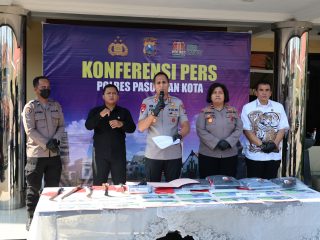 Polres Pasuruan Kota Amankan 4 Tersangka Pengeroyokan Remaja di GOR Untung Suropati