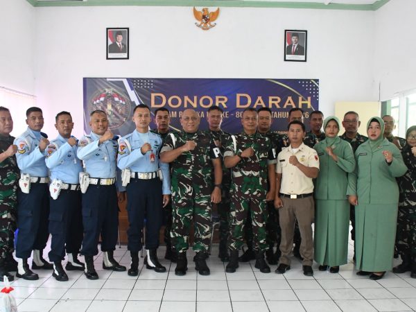 Donor Darah HUT ke-80 Pomad di Madiun