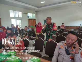 Babinsa Gedangan Hadiri Minilokakarya Lintas Sektor, Perkuat Sinergi Wujudkan Masyarakat Sehat