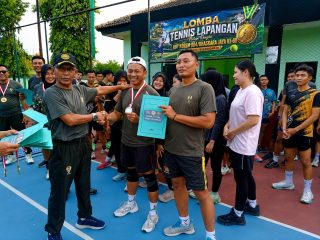 Semangat Sportivitas Warnai Lomba Tennis HUT Korem 084/Bhaskara Jaya di Kodim 0816/Sidoarjo
