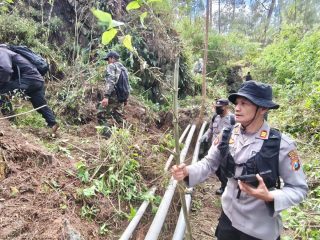 Polres Magetan dan Perhutani Perkuat Mitigasi Karhutla di Cemorosewu, Bangun Ilaran Api Sejauh 1,8 Km