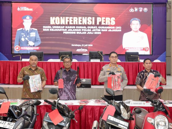Polda Jatim Ungkap 178 Kasus 3C, Amankan 206 Tersangka Selama Juli 2026